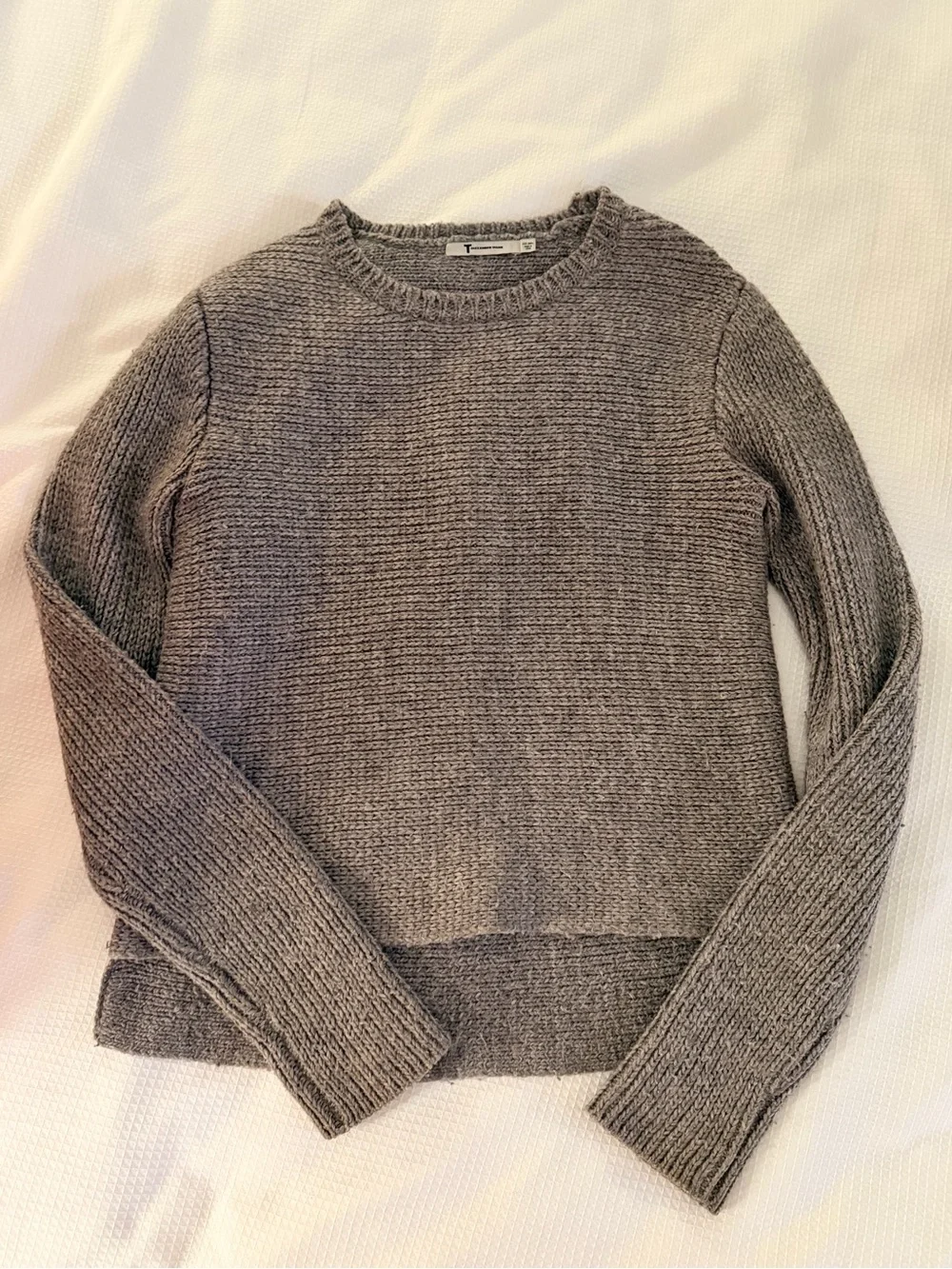 T by Alexander Wang Gray Crewneck Sweater